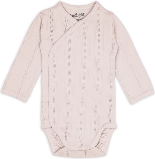 Body infantil Lodger de manga larga Pointelle Powder, talla 68