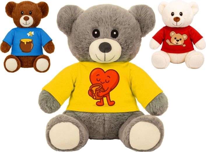 Osito de peluche sentado con camiseta 26,5 cm