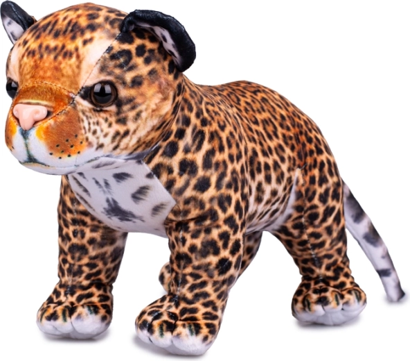 Leopardo manchado de peluche 40 cm – juguete realista de pie