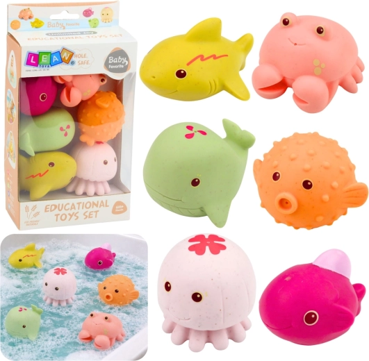 Set de animales marinos de goma para el baño – 6 uds.