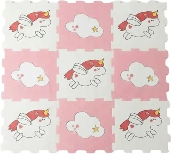 Alfombra de espuma tipo puzzle SmilyPlay con unicornios