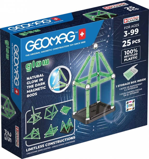 Geomag Glow construcción magnética de 25 piezas
