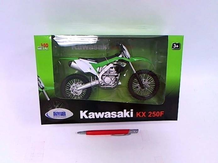 Modelo de motocicleta Kawasaki KX250F de Welly 1:10