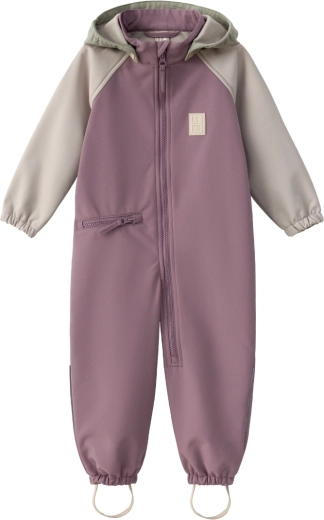 Mono softshell LEOKID Color block Minnow pink, talla 86 (18–24 meses)