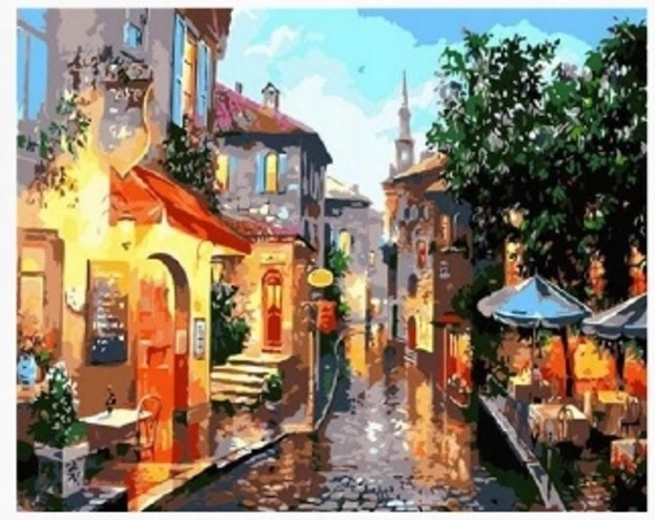 Norimpex pintura por números Lluvia urbana 40 × 50 cm