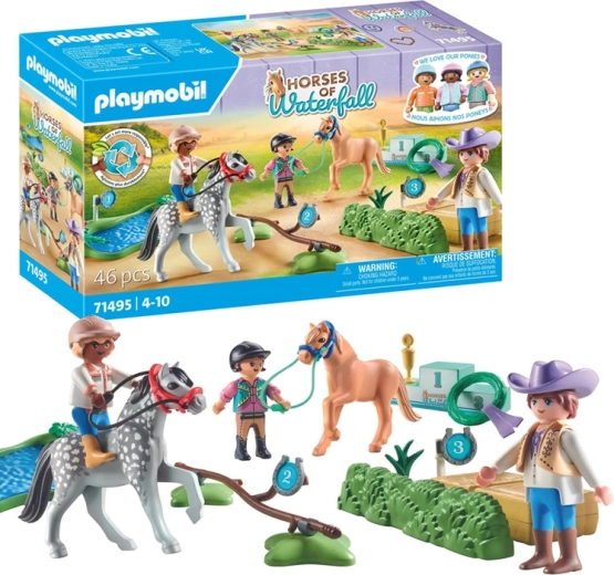 Playmobil Horses of Waterfall torneo de ponis con obstáculos