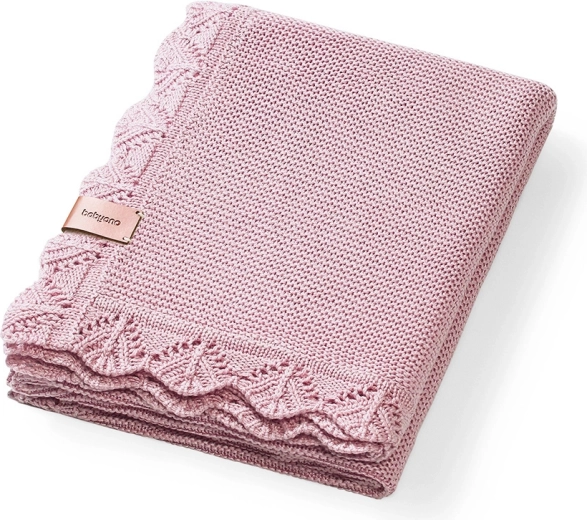 BabyOno manta de bambú tejida beige 75 × 100 cm