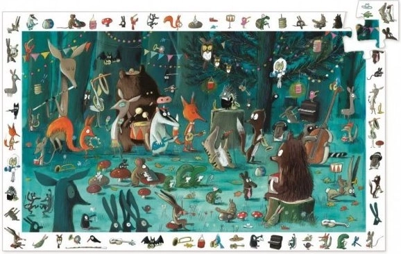 Puzzle de búsqueda Orquesta del bosque 35 piezas DJECO