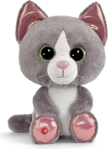 Gato de peluche Nici Glubschis Felinja gris 25 cm