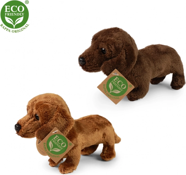 Teckel de peluche de pie 19 cm