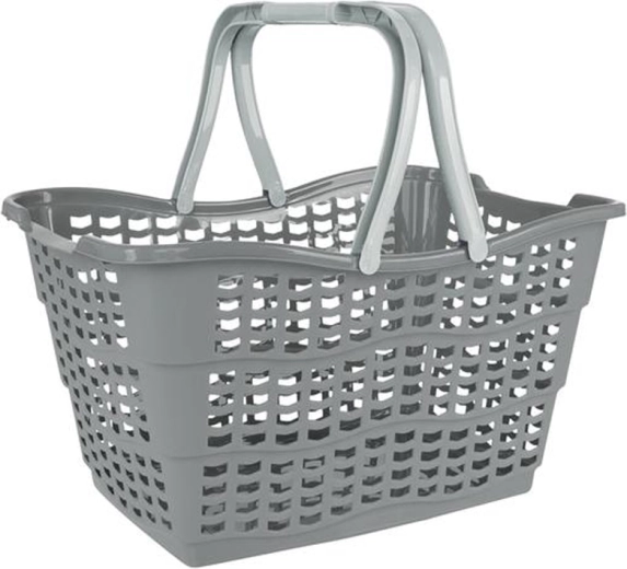 Cesta de compra 15 l, gris nórdico