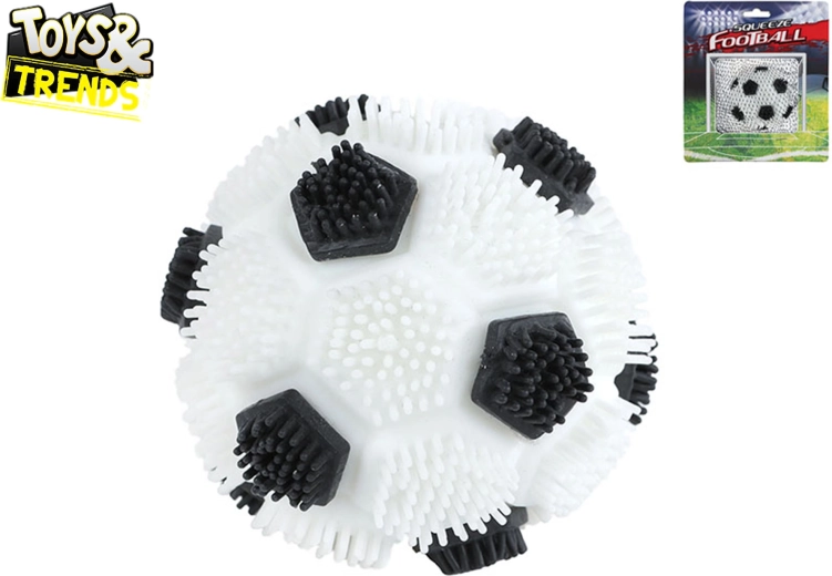 Pelota antiestrés elástica con motivo de fútbol 7 cm