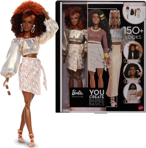 barbie signature you create – muñeca premium personalizable con accesorios, set neutro