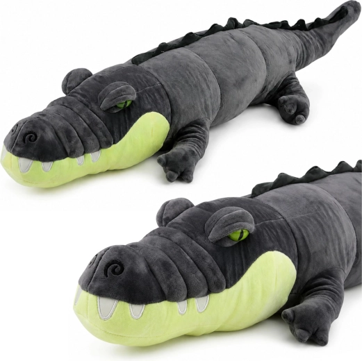 Cocodrilo de peluche realista gris 90 cm - 1 pieza