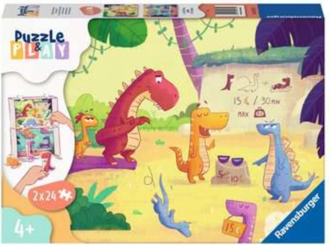 Ravensburger Puzzle y juego: Dinosaurios 2x24 piezas