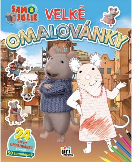 Libro grande para colorear La Casa de los Ratones Sam & Julie