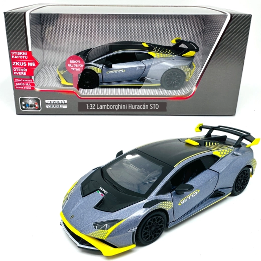 Modelo metálico Lamborghini Huracán STO con luces y sonido a escala 1:32