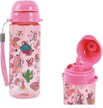 Botella de agua con unicornios 400 ml