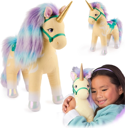 Unicornio de peluche Leaf de Unicorn Academy 38 cm