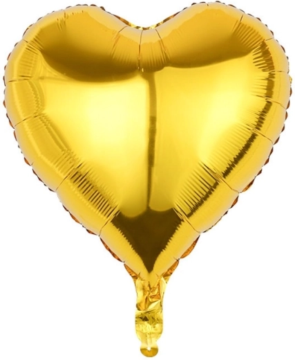 Globo de foil con forma de corazón dorado 45 cm