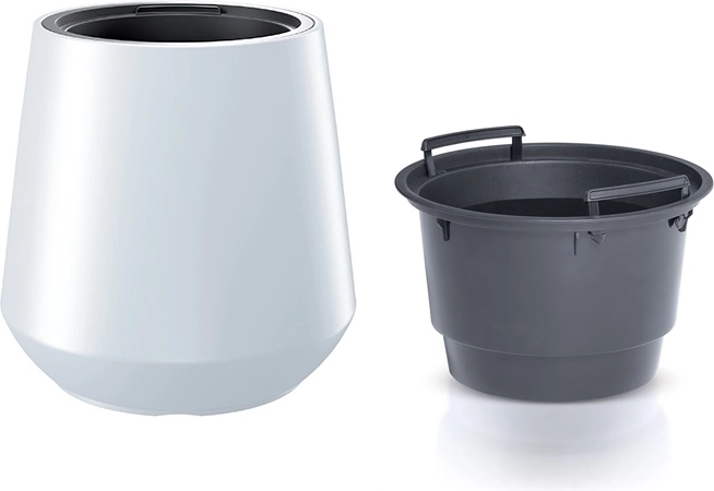 Maceta con inserto Heos blanca 44 cm