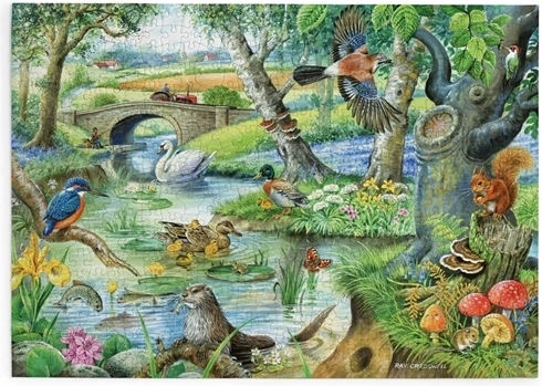 House of Puzzles Puzle Historias junto al río con 500 piezas grandes