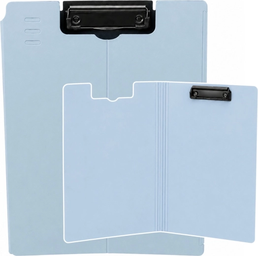 Portapapeles con tapa para escribir con clip metálico A4, de plástico, azul - 1 pieza