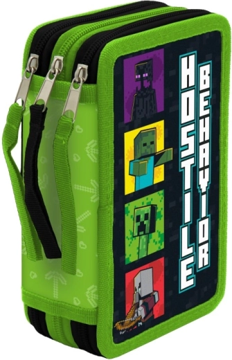 Estuche lleno de Minecraft de tres pisos "Hostile behavior"
