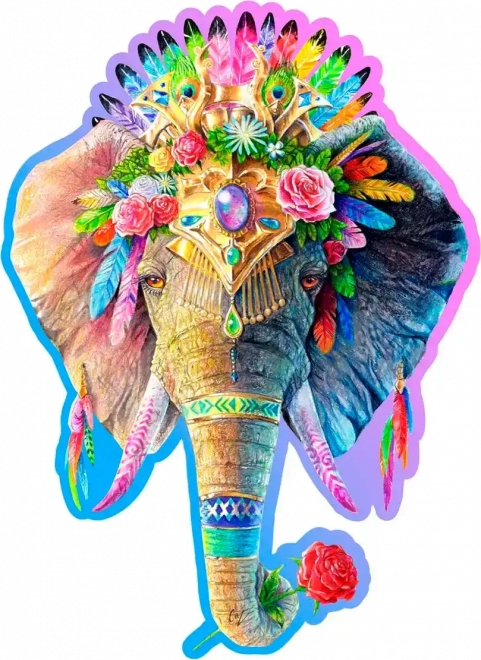 Puzle de madera Elefante elegante de WOODEN CITY, 250 piezas