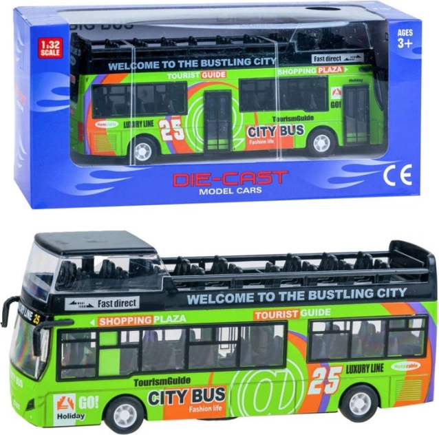 Autobús de dos pisos de metal con puertas abatibles – Zi