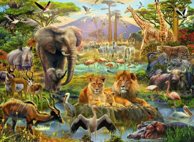 Puzzle de animales de la sabana XXL 200 piezas RAVENSBURGER