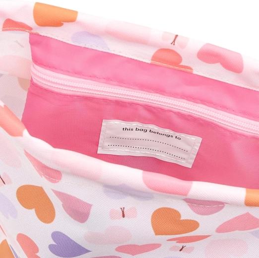 A Little Lovely Company saco deportivo infantil con cordón ajustable corazones