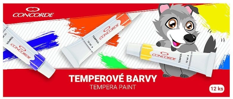 Pinturas témperas CONCORDE 12×12 ml