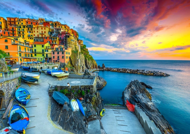 Puzle Puerto de Manarola al atardecer 1000 piezas
