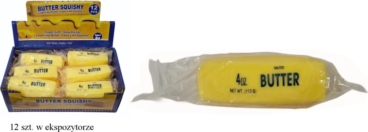 Peluche antiestrés con forma de mantequilla