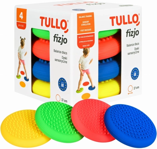 Discos de equilibrio sensorial con puntos de masaje, juego de 4 unidades