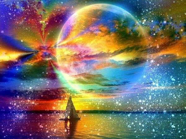 Pintura diamante Luna 30 × 40 cm