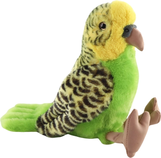 Periquito de peluche, loro 19 cm