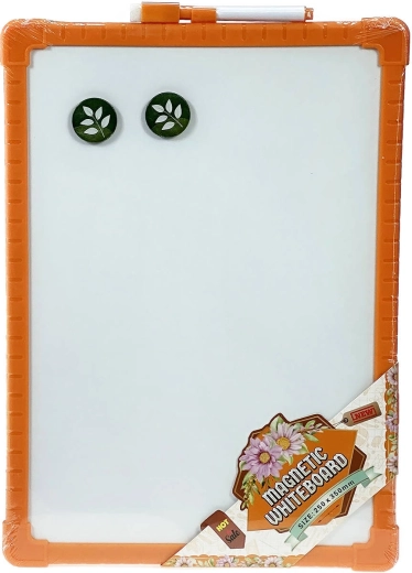 Pizarra magnética borrable de doble cara para niños con rotulador y imanes - 1 set