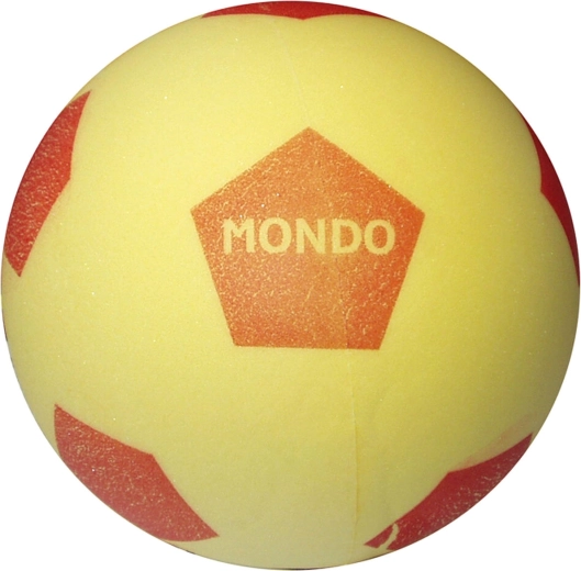 Balón blando de espuma Mondo para fútbol amarillo 20 cm