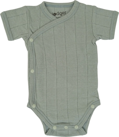 Pelele para bebé Lodger Tribe de manga corta en color silt green, talla 68