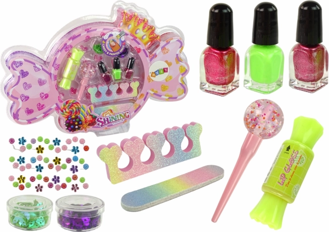Set para decorar uñas y maquillaje con forma de caramelo
