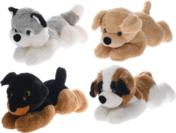 Perrito de peluche tumbado de 32 cm, varios colores