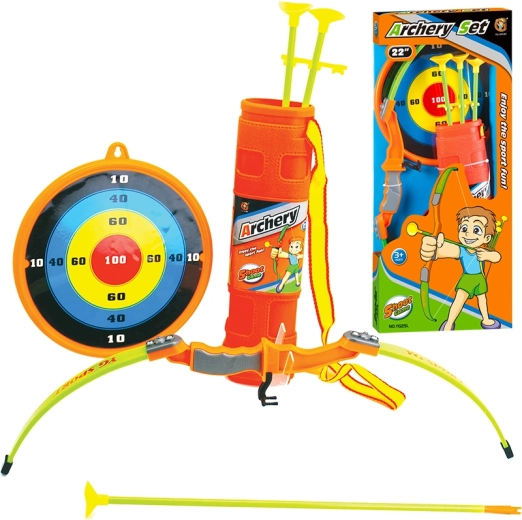 Arco infantil de 56 cm con diana y 3 flechas