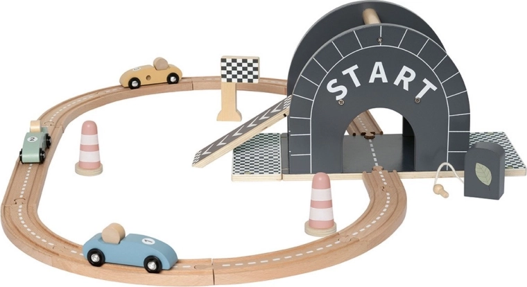 Pista de carreras de coches de madera Jabadabado