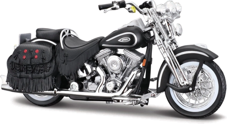 Maisto Harley-Davidson 1999 FLSTS Heritage Softail Springer negro mate 1:18