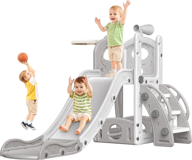 Tobogán infantil independiente para interior con escalera - 1 unidad