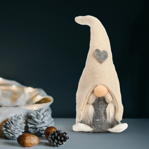 Gnomo escandinavo navideño, 28 cm - 1 unidad