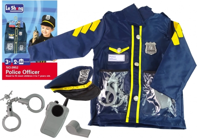 Disfraz de policía para niños con 8 accesorios