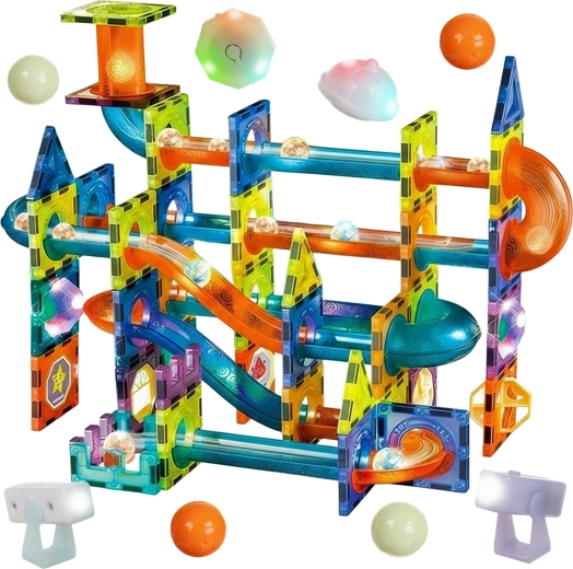 Juego de construcción magnético Iso Trade – pista de canicas 110 piezas